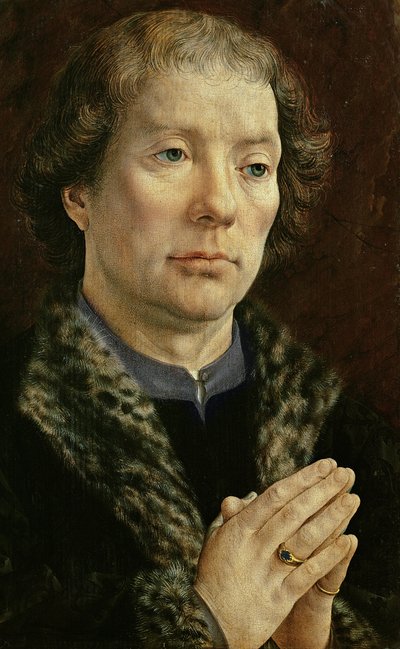 The Carondelet Diptych: Left Hand Panel Depicting Jean Carondelet, Dean of Besancon Church by Jan Gossaert